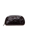 Chanel Patent Camellia Cosmetic Pouch Secondhand