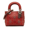 Dior Mini Embossed Calfskin Cannage Studded Lady Dior Secondhand