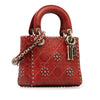 Dior Mini Embossed Calfskin Cannage Studded Lady Dior Secondhand