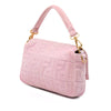 Secondhand Fendi Zucca Embossed Velvet Baguette Satchel