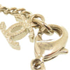 Chanel Gold Plated CC Mesh Round Pendant Necklace Secondhand