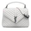 Saint Laurent Medium Chevron Sheepskin Monogram College Satchel Secondhand