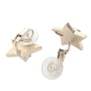Chanel CC Gold Plated Rhinestone Star Clip On Earrings Secondhand