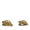 Chanel CC Gold Plated Faux Pearl Clip On Earrings Secondhand