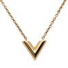 Louis Vuitton Gold Plated Essential V Necklace Secondhand