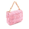 Secondhand Chanel Mini Square Quilted Woven Tweed Pearl Twist Flap
