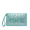 Chanel Quilted Tweed PVC Logo Wristlet Clutch Secondhand