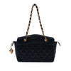 Chanel CC Quilted Satin Zip Handbag Secondhand