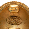 Chanel CC Gold Plated Round Clip On Earrings Secondhand