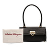 Ferragamo Leather Gancini Trifolio Swing Top Handle Bag Secondhand