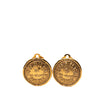 Chanel Gold Plated 31 Rue Cambon Round Clip On Earrings Secondhand
