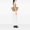 Celine Large Raffia Cuir Triomphe Classic Panier Tote Secondhand