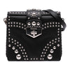 Secondhand Prada Saffiano Studded Turn Lock Top Handle Bag