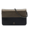 Chanel CC Bicolor Caviar and Iridescent Calfskin Wallet on Chain Secondhand