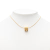 Hermès Gold Plated Enamel Cage D H Pendant Necklace Secondhand