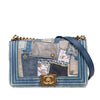 Chanel Old Medium Denim Patchwork Boy Bag Secondhand