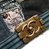 Chanel Old Medium Denim Patchwork Boy Bag Secondhand