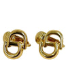 Dior Gold Plated CD Logo Clip On Earrings Secondhand