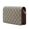 Gucci GG Supreme Heart Embellished Wallet on Chain Secondhand