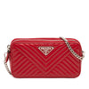 Prada Mini Soft Calf Impunture Diagramme Double Zip Bag Secondhand