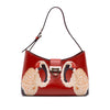 Ferragamo Printed Leather Trifolio Shoulder Bag Secondhand