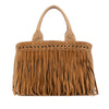 Prada Canvas Canapa Fringe Satchel Secondhand
