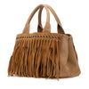 Prada Canvas Canapa Fringe Satchel Secondhand