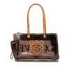 LOEWE PVC and Leather Anagram Tote Secondhand