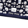 Secondhand Miu Miu Crystal Embellished Satin Flap Crossbody