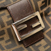 Fendi Zucca Canvas Double Flap Shoulder Bag Secondhand