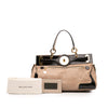 Balenciaga Patent Trimmed Lambskin Lune Satchel Secondhand