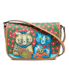 Gucci Kids Coated Canvas Floral Cat Print Messenger Bag Secondhand