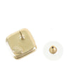 Chanel Gold Plated CC Crystal Square Earrings Secondhand