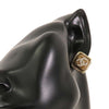 Chanel Gold Plated CC Crystal Square Earrings Secondhand
