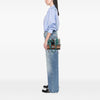 Prada Multicolore Glace Calf and Suede Patchwork Etiquette Satchel Secondhand