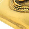 Chanel CC Gold Plated Rhombus Brooch Secondhand