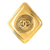 Chanel CC Gold Plated Rhombus Brooch Secondhand