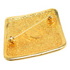 Chanel CC Gold Plated Rhombus Brooch Secondhand