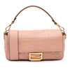 Fendi Zucca Embossed Leather Baguette Satchel Secondhand