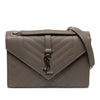 Saint Laurent Medium Grain De Poudre Triquilt Monogram Envelope Bag Secondhand