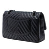 Chanel Medium Classic Chevron Lambskin So Black Double Flap Secondhand