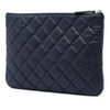 Chanel Small Quilted Caviar O Case Clutch Secondhand