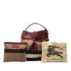 Burberry Medium Mega Check Canvas and Grained Calfskin Ashby Tassel Bucket Bag Secondhand