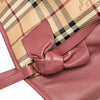 Burberry Small Leather Trimmed Haymarket Check Coated Canvas Canterbury Bow Tote Secondhand