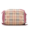 Burberry Small Leather Trimmed Haymarket Check Coated Canvas Canterbury Bow Tote Secondhand