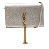 Saint Laurent Metallic Calfskin Monogram Kate Tassel Wallet on Chain Secondhand