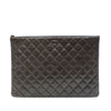 Chanel Large Crinkled Patent O Case Clutch Secondhand