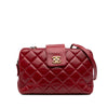 Chanel Quilted Glazed Calfskin Daily Walk Double Zip Shoulder Bag Secondhand
