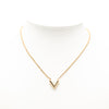 Louis Vuitton Gold Plated Essential V Necklace Secondhand