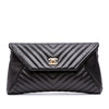 Chanel Chevron Lambskin Fold Up Again Clutch Secondhand